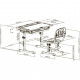 Парта зі стільцем Cubby Disa Grey