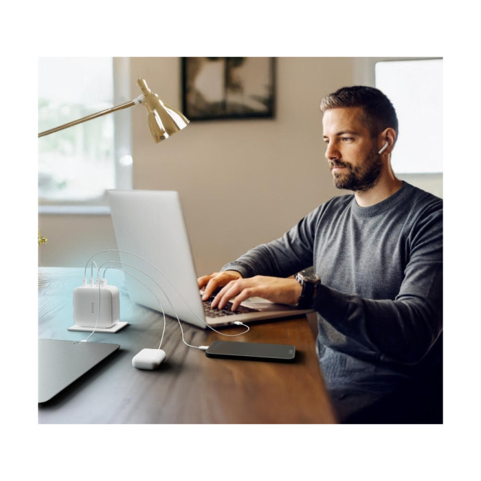 Зарядний пристрій D-Link 3xUSB-C + 1xUSB PD140W GaN white (DCF-141)