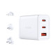 Зарядний пристрій D-Link 2xUSB-C + 1xUSB-A 65W GaN white (DCP-651)