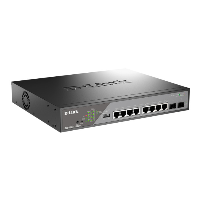 Комутатор мережевий D-Link DSS-200G-10MPP