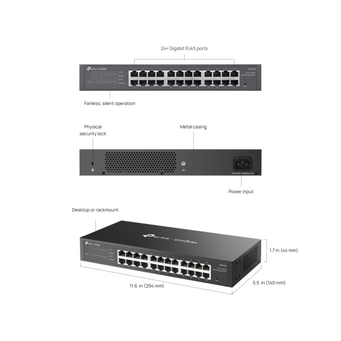 Комутатор мережевий D-Link ES224G
