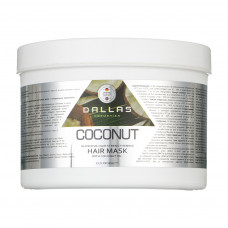 Маска для волосся Dalas Coconut Зміцнююча для блиску волосся з натуральною кокосовою олією 500 мл (4260637723482)