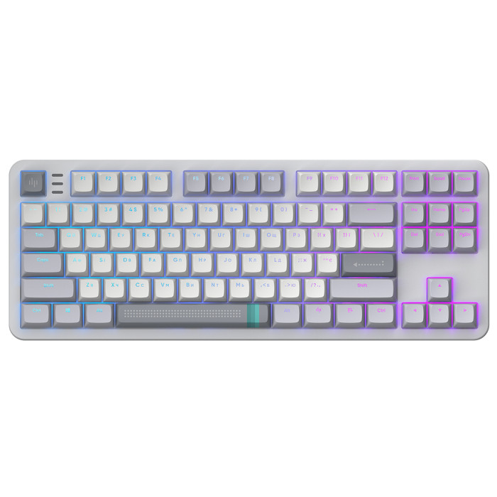 Клавіатура Dark Project ALU87 Daylight ABS RGB Mech G3MS Zircon White/Grey (DPKB_DAYLIGHT_87_ANSI_UA)