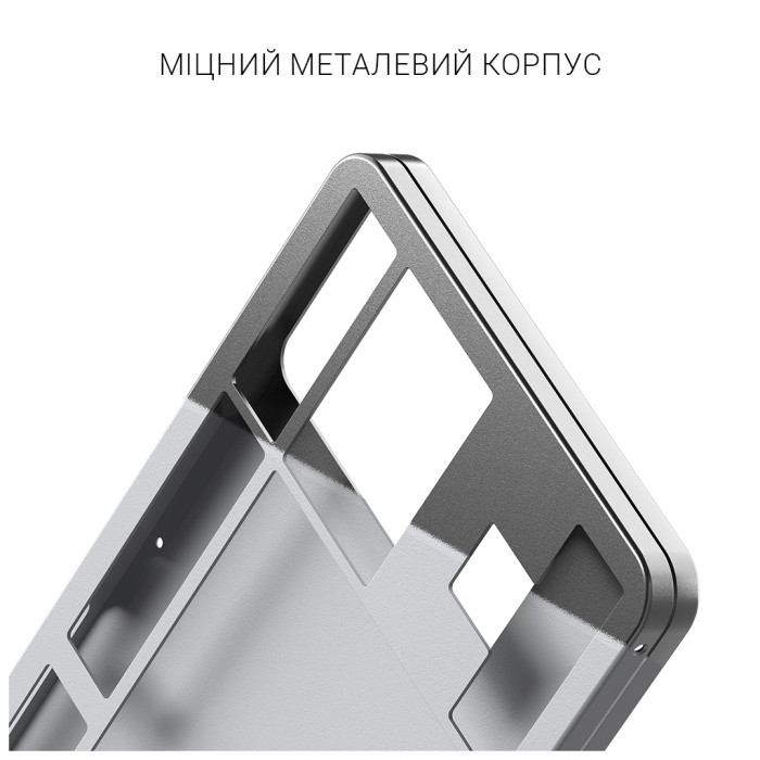 Клавіатура Dark Project ALU87 Daylight ABS RGB Mech G3MS Zircon White/Grey (DPKB_DAYLIGHT_87_ANSI_UA)