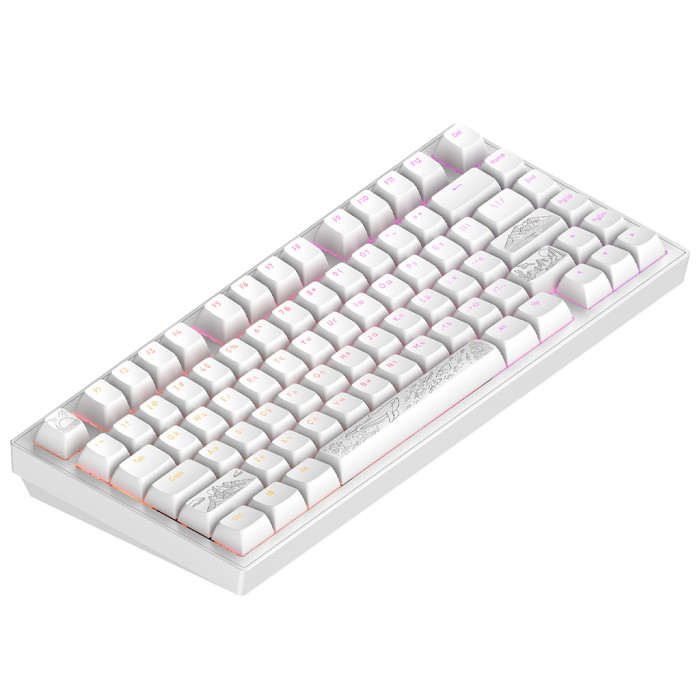 Клавіатура Dark Project ALU81 Terra Nostra PBT RGB Mech G3MS Moonstone White (DPKB_NOSTRA_81_ANSI_WHITE_UA)