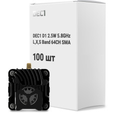 Відеопередавач (VTX) DEC1 D1 2.5W 5.8GHz L,X,S Band 64CH SMA упаковка 100 шт. (000009469)