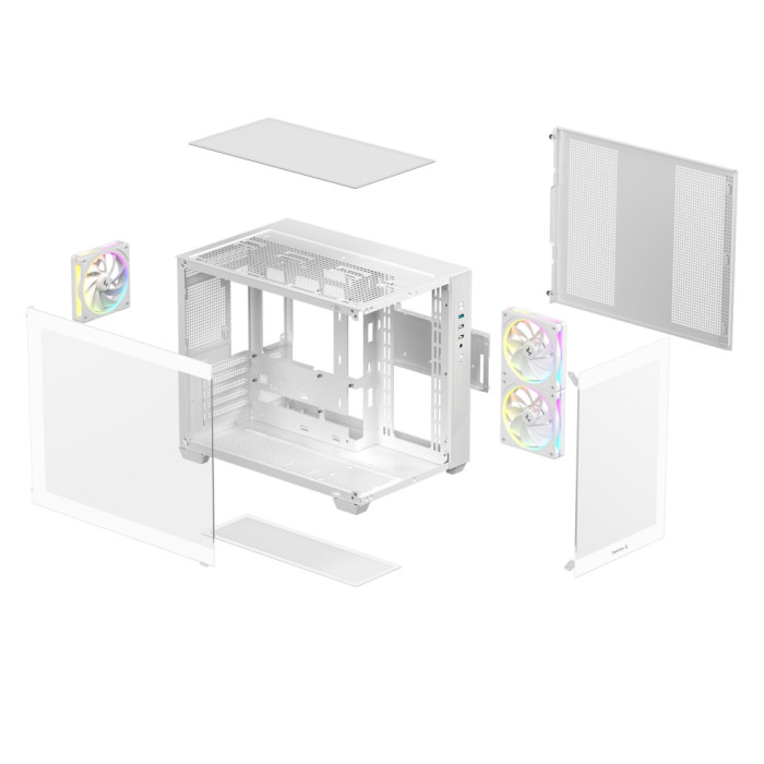 Корпус для ПК Deepcool CG330 3F White (R-CG330-WHNGM3-G)