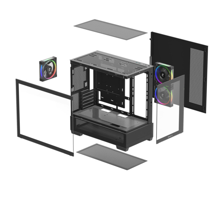 Корпус для ПК Deepcool CG380 3F Black (R-CG380-BKAGM3-G)