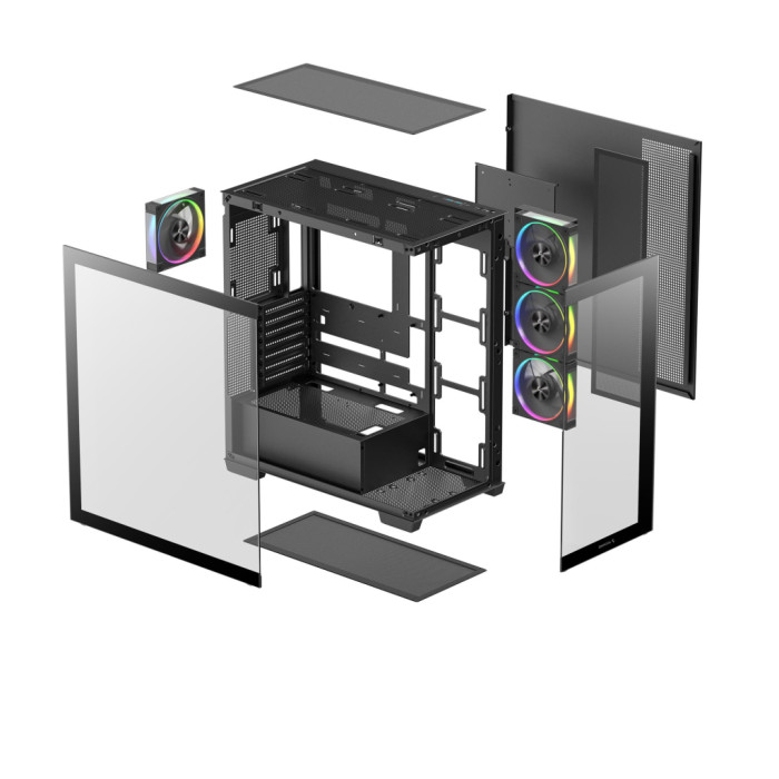 Корпус для ПК Deepcool CG580 4F V2 Black (R-CG580-BKADA4-G-2)