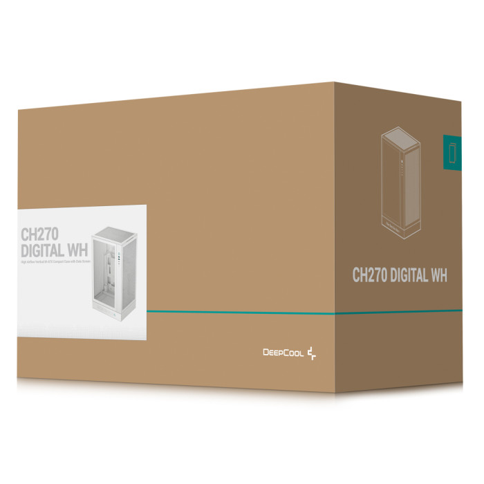 Корпус для ПК Deepcool CH270 Digital White (R-CH270-WHNDM0-G-1)