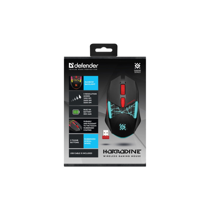 Мишка Defender Horrodine GM-237 LED Wireless Black (52237)
