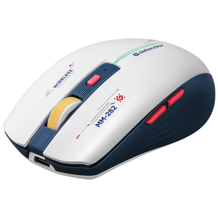 Мишка Defender Dila MM-282 Wireless White/Blue (52282)