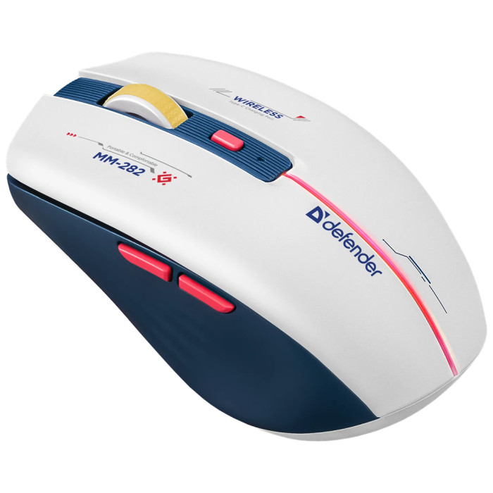 Мишка Defender Dila MM-282 Wireless White/Blue (52282)