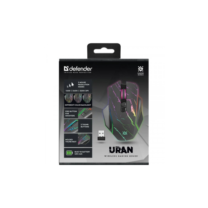 Мишка Defender Uran GM503 Wireless Black (52503)