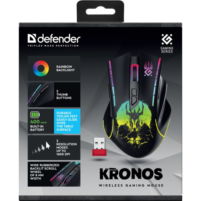 Мишка Defender Kronos GM-695 Wireless Black (52695)