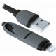 Дата кабель USB10-03BP USB - Micro USB/Lightning, black, 1m Defender (87488)