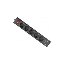 Мережевий фільтр живлення Defender DFS 751, 1.8m, 5роз., 2xUSB (99751)
