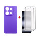 Чохол до мобільного телефона Dengos Xiaomi Redmi Note 14S Carbon + glass 2pcs (Purple) (DG-CTG2P-16)