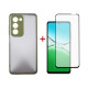 Чохол до мобільного телефона Dengos Oppo A5 4G Case Matte + Glass (Olive Green) (DG-KM-158)