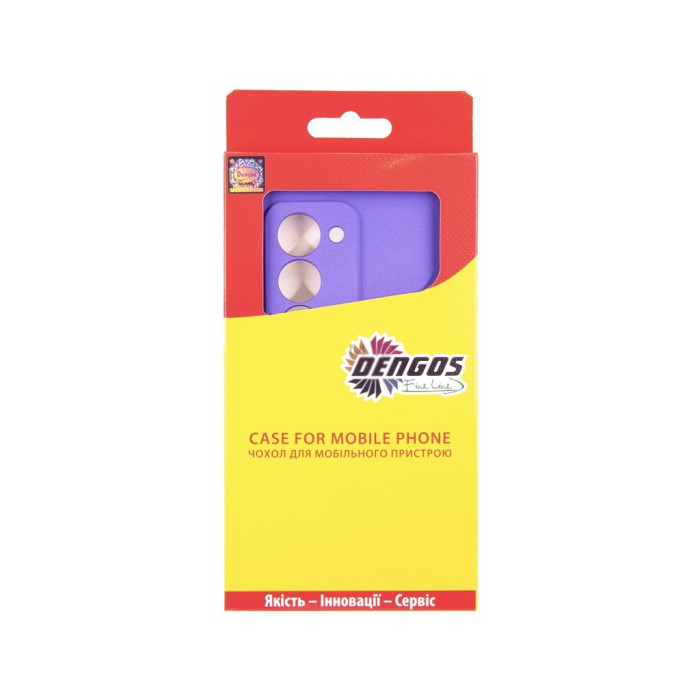 Чохол до мобільного телефона Dengos Carbon Kit for Xiaomi Redmi 15 4G case + glass Purple (DG-KM-164)