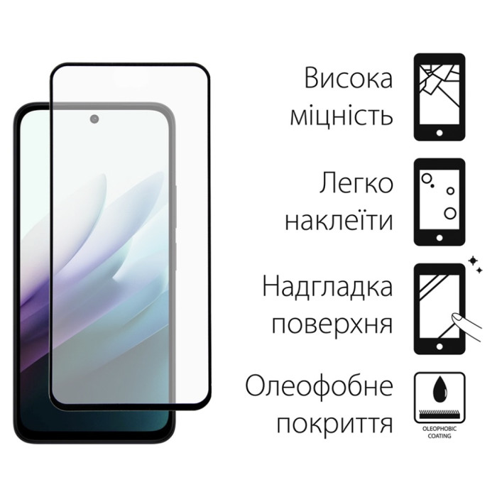 Скло захисне Dengos Xiaomi Redmi 15 4G Black 2 pcs (DG-TG2P-90)