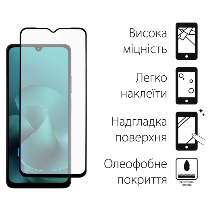 Скло захисне Dengos Motorola G06 / G06 Power Black 2 pcs (DG-TG2P-92)