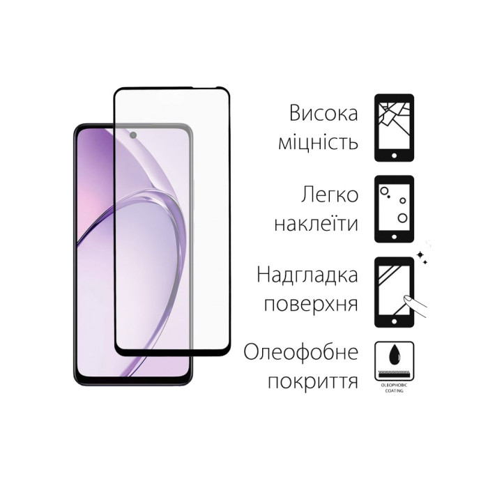 Скло захисне Dengos Full Glue OPPO A40m Black (TGFG-413)
