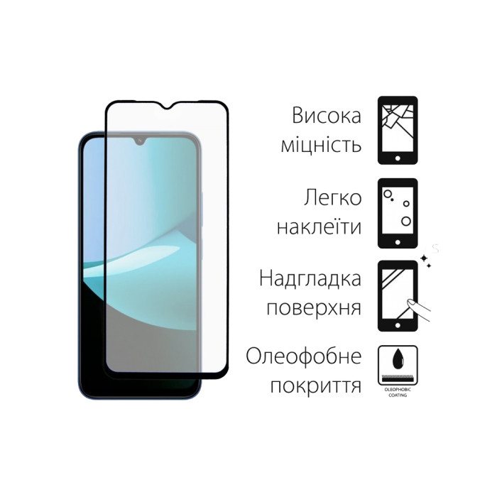 Скло захисне Dengos Full Glue Xiaomi Redmi 15C Black (TGFG-414)