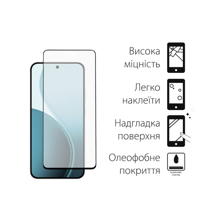 Скло захисне Dengos Full Glue OPPO Reno14 F/FS Black (TGFG-419)