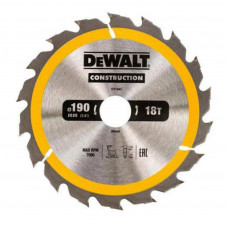 Диск пильний DeWALT СONSTRUCTION , 190 х 30 мм, 18 z, АТВ, 20 градусів (DT1943)