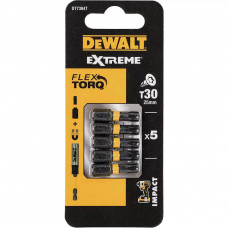 Набір біт DeWALT IMPACT TORSION, ударні, Torx, Т30, L = 25 мм, 5 шт (DT7384T)