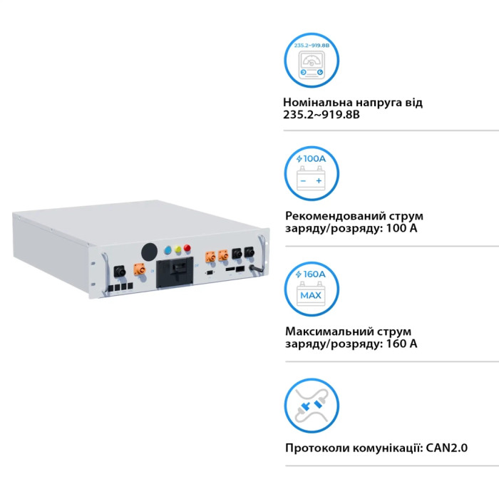 BMS контроллер Deye BOS-A 1000V 160A (BOS-A-PDU-2 1000V/160A)