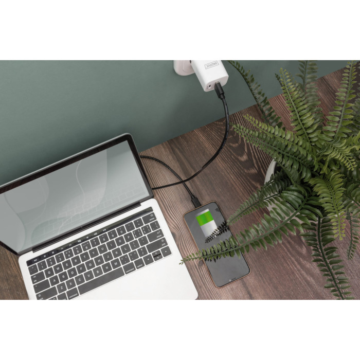 Дата кабель USB 2.0 AM to USB-C 3.0m black Digitus (AK-300148-030-S)