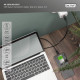 Дата кабель USB 2.0 AM to USB-C 3.0m black Digitus (AK-300148-030-S)