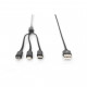 Дата кабель USB 2.0 AM to Lightning + Micro 5P + Type-C 1.0m charge only Digitus (AK-300160-010-S)