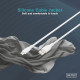 Дата кабель USB 2.0 AM to USB-C 2.0m 60W white Digitus (AK-300340-020-W)