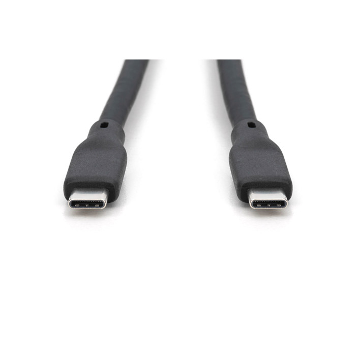 Дата кабель USB-C to USB-C 1.0m USB4 2.0 80G 240W 16K silicone black Digitus (AK-300350-010-S)