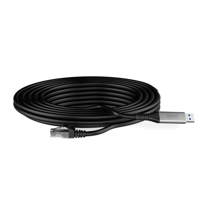 Дата кабель USB AM to RJ45 Ethernet 2.0m CAT6A S/FTP 1Gbps LSZH Digitus (AK-300600-020-S)