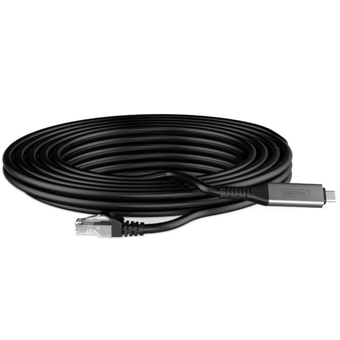Дата кабель USB-C to RJ45 Ethernet 2.0m CAT6A S/FTP 1Gbps LSZH Digitus (AK-300601-020-S)