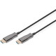Кабель мультимедійний HDMI M to HDMI M 10m 4K AOC hybrid-fiber black Digitus (AK-330125-100-S)