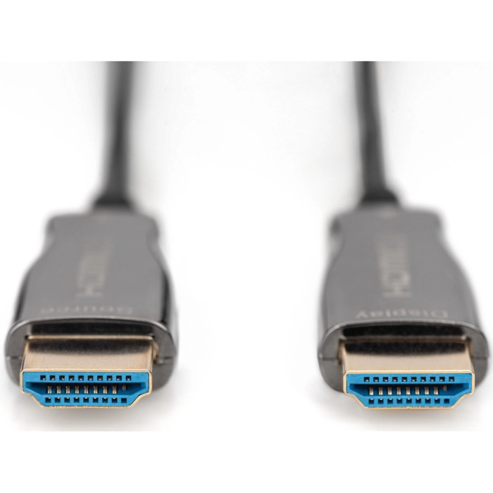 Кабель мультимедійний HDMI M to HDMI M 10m 4K AOC hybrid-fiber black Digitus (AK-330125-100-S)