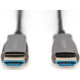 Кабель мультимедійний HDMI M to HDMI M 10m 4K AOC hybrid-fiber black Digitus (AK-330125-100-S)
