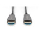 Кабель мультимедійний HDMI M to HDMI M 15m 4K AOC hybrid-fiber black Digitus (AK-330125-150-S)
