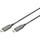 Кабель мультимедійний HDMI M to HDMI M 20m 8K AOC hybrid-fiber black Digitus (AK-330126-200-S)