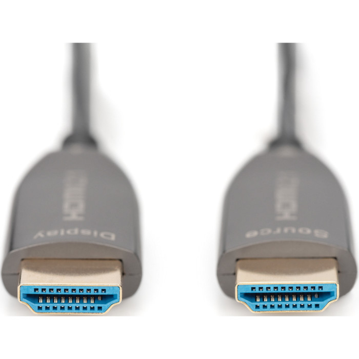 Кабель мультимедійний HDMI M to HDMI M 20m 8K AOC hybrid-fiber black Digitus (AK-330126-200-S)