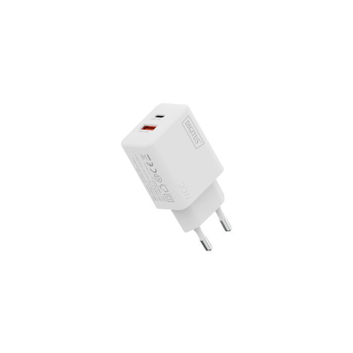 Зарядний пристрій Digitus 1xUSB-C + 1xUSB 20W (DA-10300)