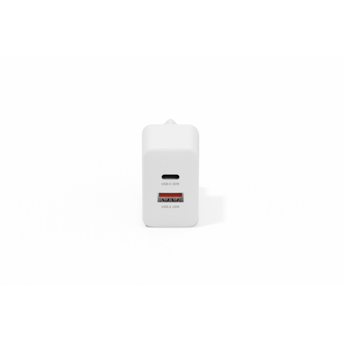 Зарядний пристрій Digitus 1xUSB-C + 1xUSB 30W GaN (DA-10301)