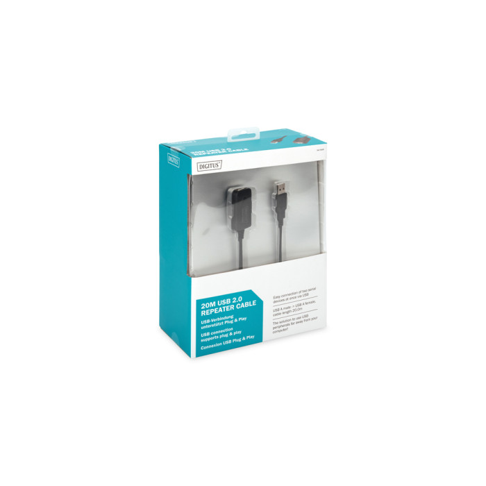 Дата кабель USB 2.0 AM/AF 20.0 m active Digitus (DA-73102)