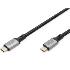 Дата кабель USB-C to USB-C 1.0m USB 4.0 black Digitus (DB-300443-010-S)