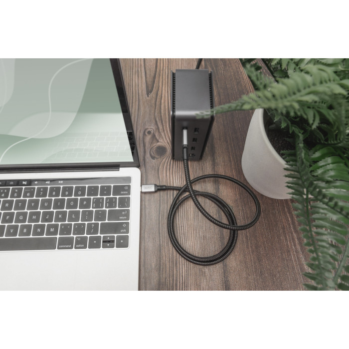 Дата кабель USB-C to USB-C 1.0m USB 4.0 black Digitus (DB-300443-010-S)